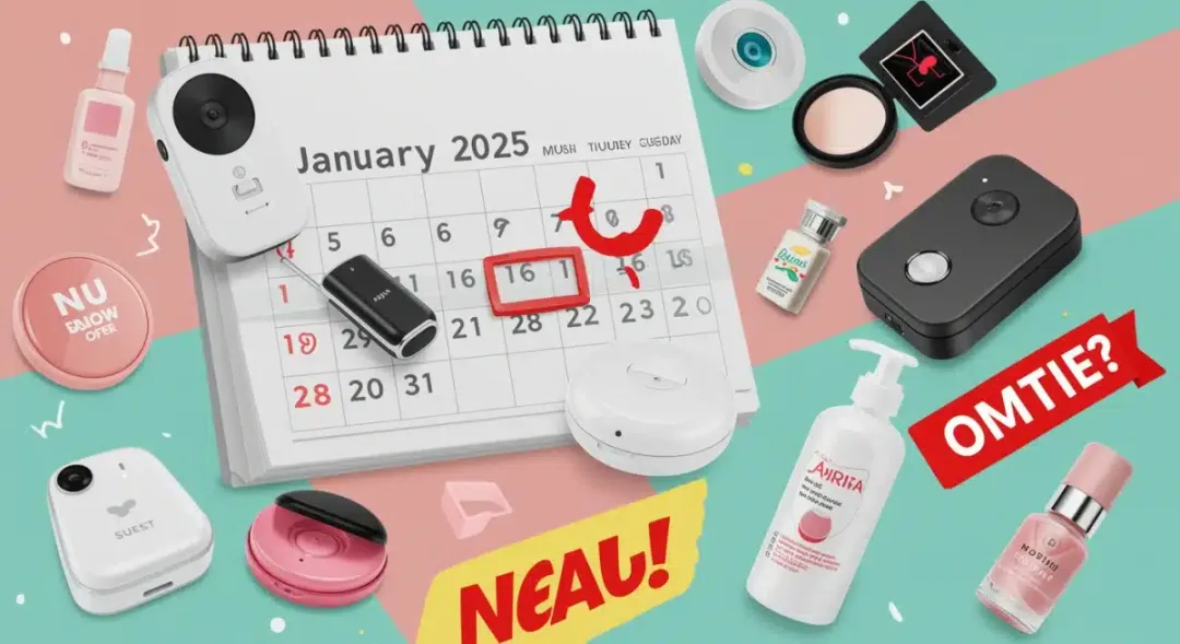 Diverse new products for January 2025 product testing campaigns