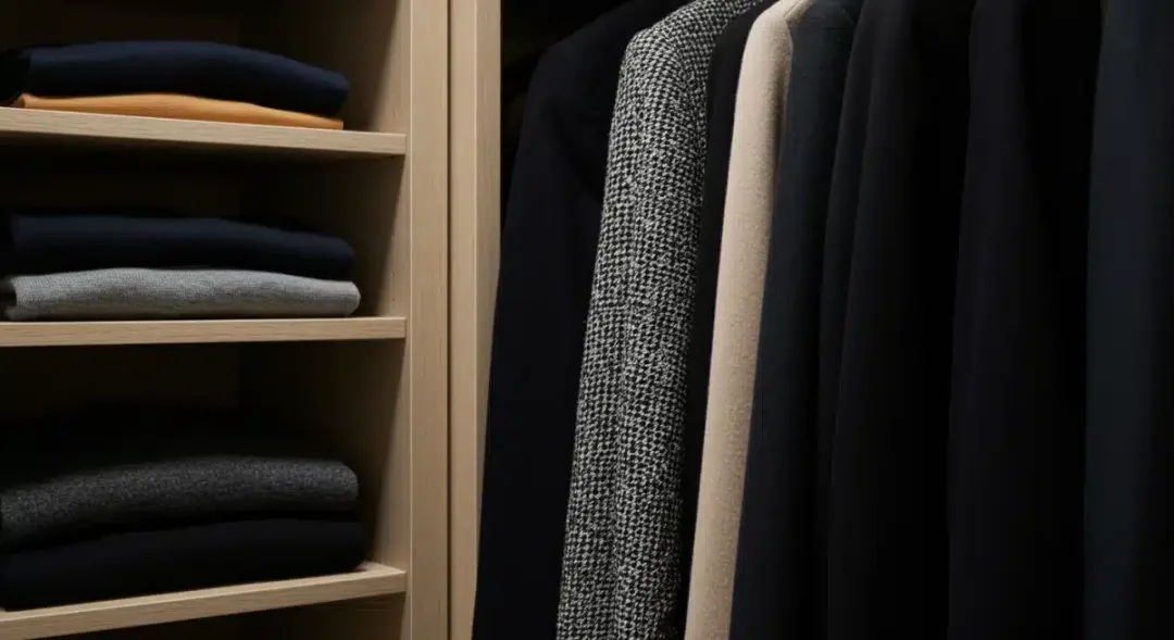 Curated designer wardrobe with classic and trendy pieces