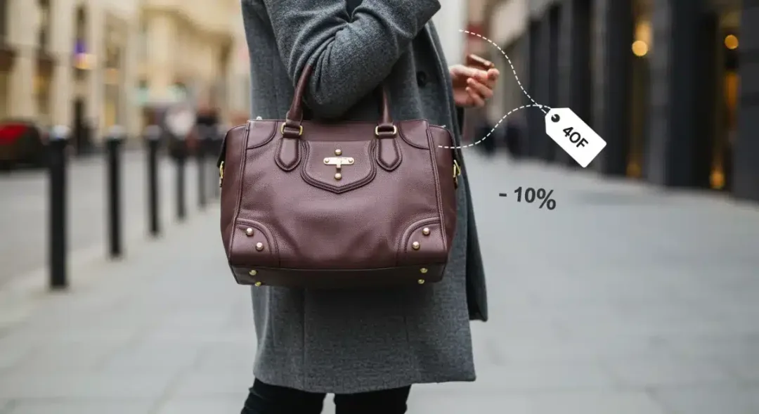 Woman demonstrating smart shopping with designer fashion in 2025