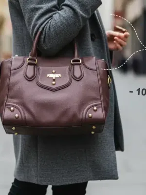 Woman demonstrating smart shopping with designer fashion in 2025