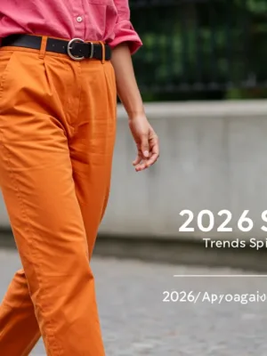 Woman in a trendy 2026 spring summer outfit, affordable fashion