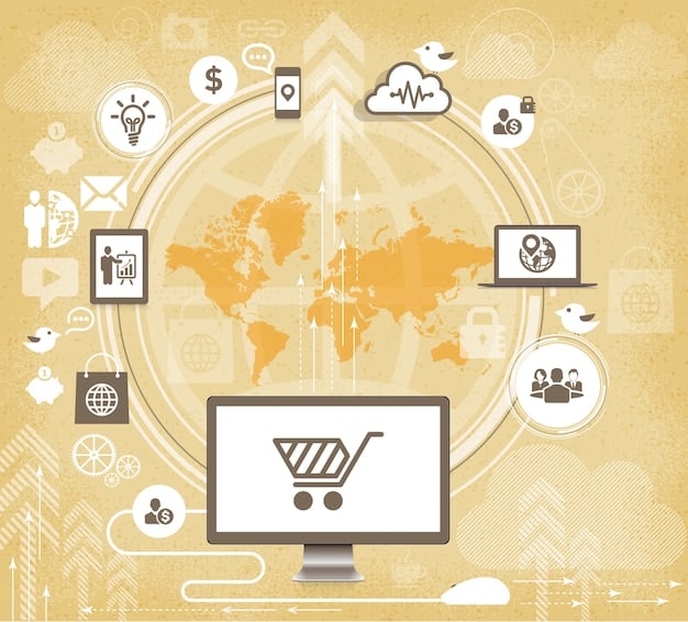 An infographic illustrating the key differences between traditional e-commerce marketing and social commerce marketing. The graphic highlights aspects like direct purchasing within social platforms, reliance on user-generated content and influencer marketing, and the emphasis on community engagement over traditional advertising.