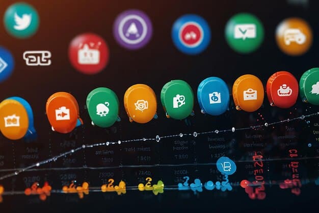 A dashboard showcasing various social media analytics, including engagement rates, reach, website traffic, and conversion rates. The data should be presented in a visually appealing and easy-to-understand format, with clear trends and insights.