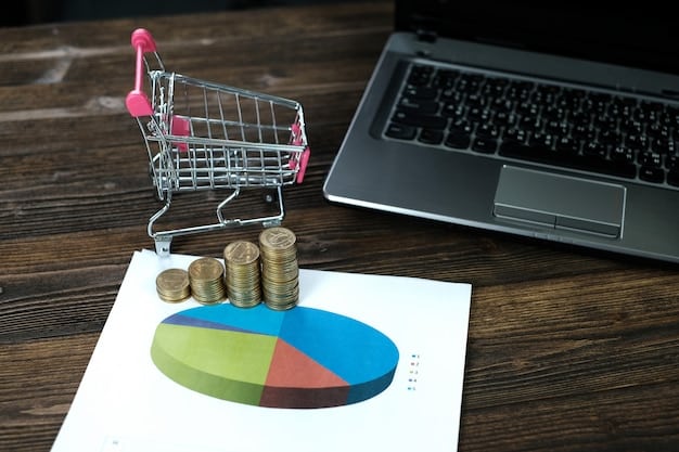 A graph showing the allocation of an e-commerce marketing budget across different channels (e.g., paid advertising, SEO, email marketing, social media). The graph illustrates the percentage of the budget allocated to each channel.