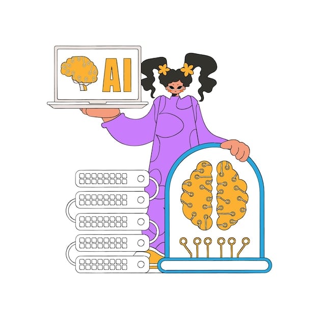 An illustration depicting an AI brain analyzing payment transactions in real-time, highlighting suspicious patterns and anomalies. The image should convey speed, accuracy, and intelligence.