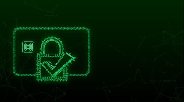 A visual representation of a secure mobile payment process, with encryption symbols and trust badges displayed prominently, assuring customers of data protection.