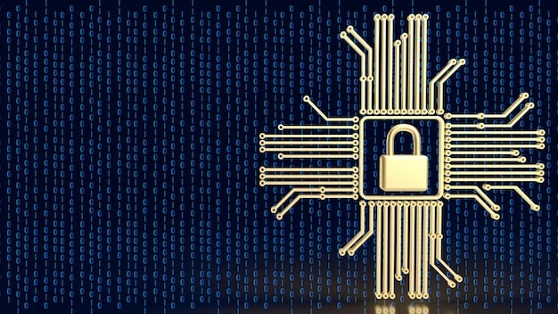 A graphic featuring a lock and key, with binary code flowing around them, representing encryption and decryption processes. The overall theme is secure data transmission.