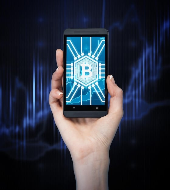 A close-up of a smartphone screen displaying a cryptocurrency payment gateway within an e-commerce app. The interface should be clean and user-friendly, showcasing ease of use for the consumer.