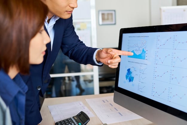 A dashboard displaying a variety of customer data metrics, including customer satisfaction scores, churn rates, and support ticket resolutions, with analysts monitoring the data in real-time.