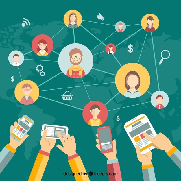 An illustration depicting a central hub connected to various customer touchpoints like social media, email, mobile app, and physical store, signifying the integrated nature of an omnichannel customer experience.