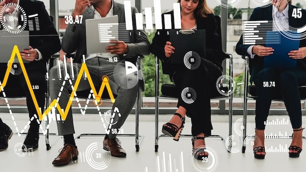 A visual representation of data analytics being used to segment customers into different onboarding paths, with personalized content and support for each group.