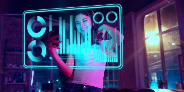 A close-up graphic illustrating AI algorithms analyzing customer data in real-time, with personalized product suggestions and support options appearing on a digital interface.