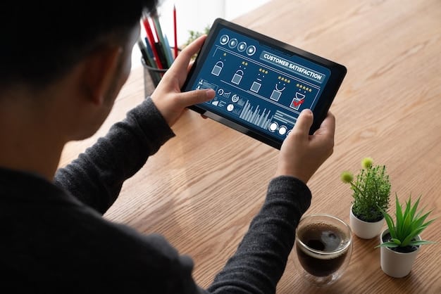 A digital dashboard displaying real-time customer data and analytics, with AI-powered recommendations and personalization options. The dashboard showcases customer segmentation, behavior analysis, and personalized marketing strategies.