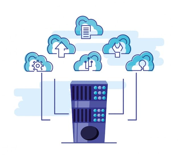 An illustration comparing traditional server infrastructure with a cloud-based infrastructure. The traditional setup should be depicted as rigid and limited in scale, while the cloud-based setup should be dynamic, expansive, and easily adaptable.
