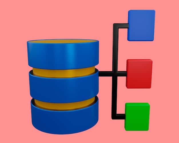 A database schema diagram with highlighted indexes and optimized query paths, symbolizing database efficiency.