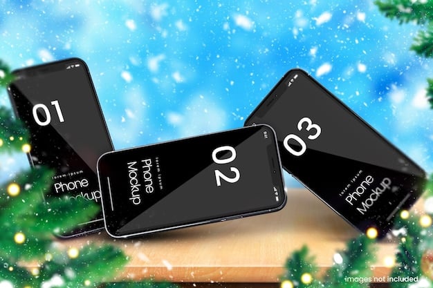 A mockup of e-commerce apps on three different smartphones. The first app displays a clean, uncluttered home screen with large, easy-to-tap buttons and personalized product suggestions. The second app shows a streamlined checkout process with a progress bar and clear call-to-action buttons. The third shows a detailed product page with high-resolution images and customer reviews.