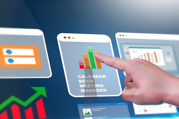 A screenshot of an A/B testing platform interface, displaying two different webpage variations side-by-side with data metrics overlaid on each, such as conversion rates and bounce rates.