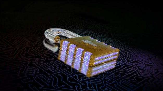 A conceptual image of a quantum-resistant encryption key protecting data within a payment gateway. The image visually represents the future of cybersecurity and the need for advanced security measures to counteract emerging threats like quantum computing. The phrase 'Future-Proof Security' is subtly incorporated.