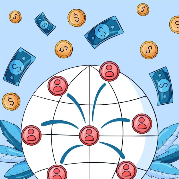 A graphical illustration depicting the flow of money in a cross-border transaction, showing the involvement of different banks, currency exchange, and regulatory bodies. The graphic should emphasize the complexity and the steps involved in Cross-Border Payments: Navigating Currency Conversion and Regulations for US E-commerce Expansion