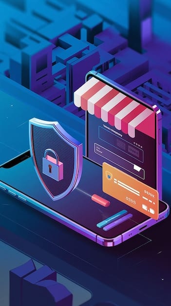 Graphics illustrating secure Payment APIs: Integrating Seamless Payment Experiences into Your US E-commerce Platform, showing encrypted data transfer between a customer's device and the e-commerce platform.