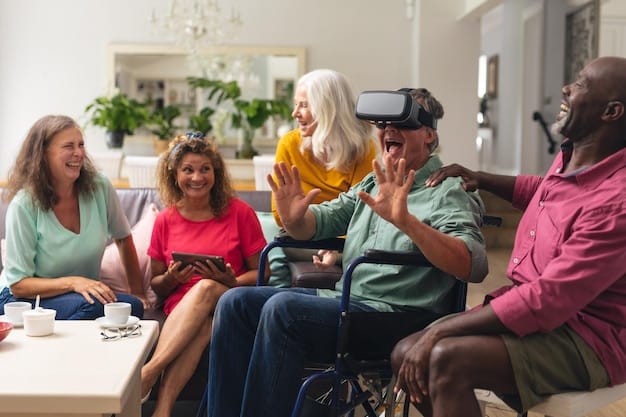 A diverse group of people, some using assistive technologies like screen readers or magnifiers, successfully navigating a modern, accessible website on laptops and tablets, with a focus on ease of use.