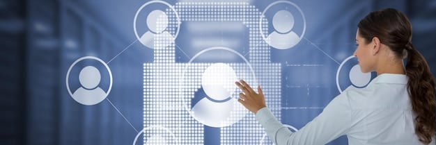 A visual representation of data points converging to form a customer profile, illustrating data-driven personalization. The image includes icons representing different data sources, such as social media, purchase history, and website activity, all feeding into a central customer profile.