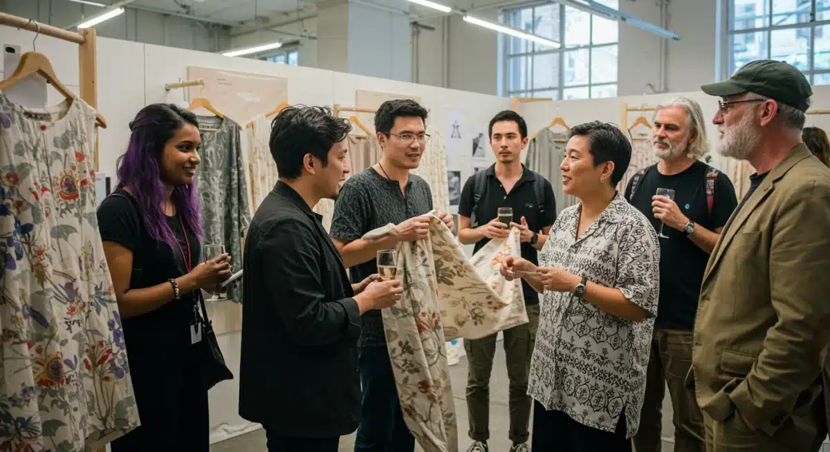 Fashion enthusiasts at independent designer showcase